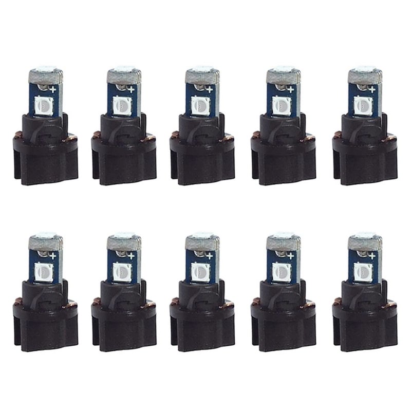 BlyilyB 10-Pack Blue T5 2721 37 74 Wedge Led Bulb PC74 Twist Sockets Replacement Dash Dashboard Lights Instrument Panel Cluster LEDS Lamps - Image 1